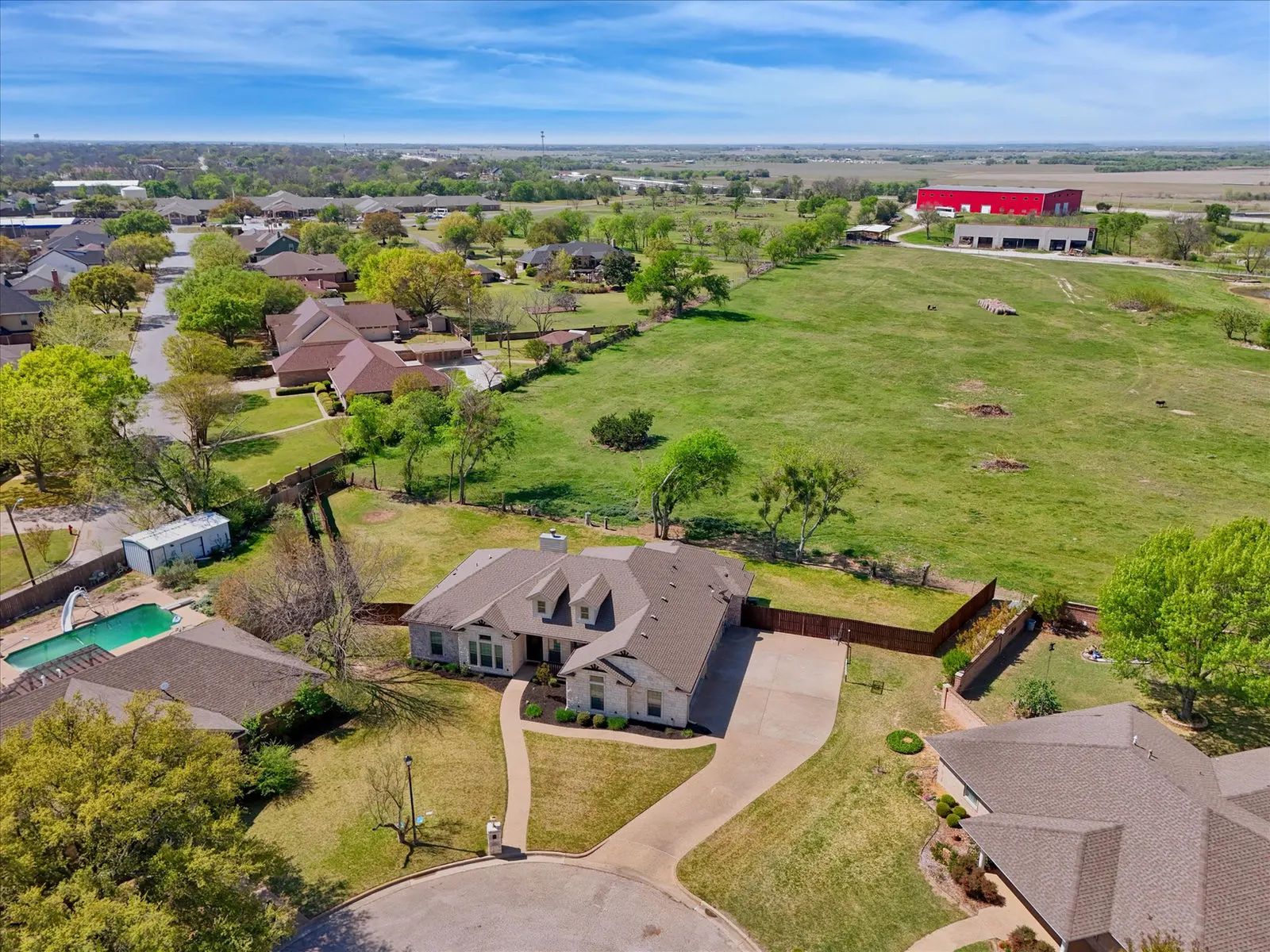 Backyard with pasture views