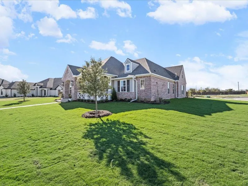 High angle view of a quiet residential street in West End with new custom homes